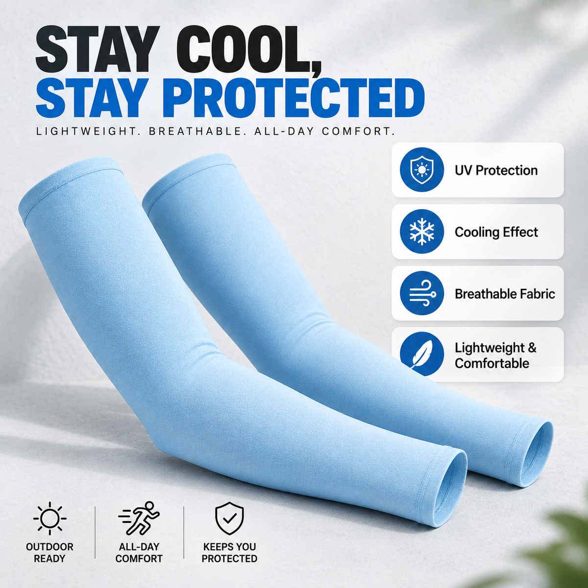 The Viral Cooling UV Shield Sports Arm Sleeves