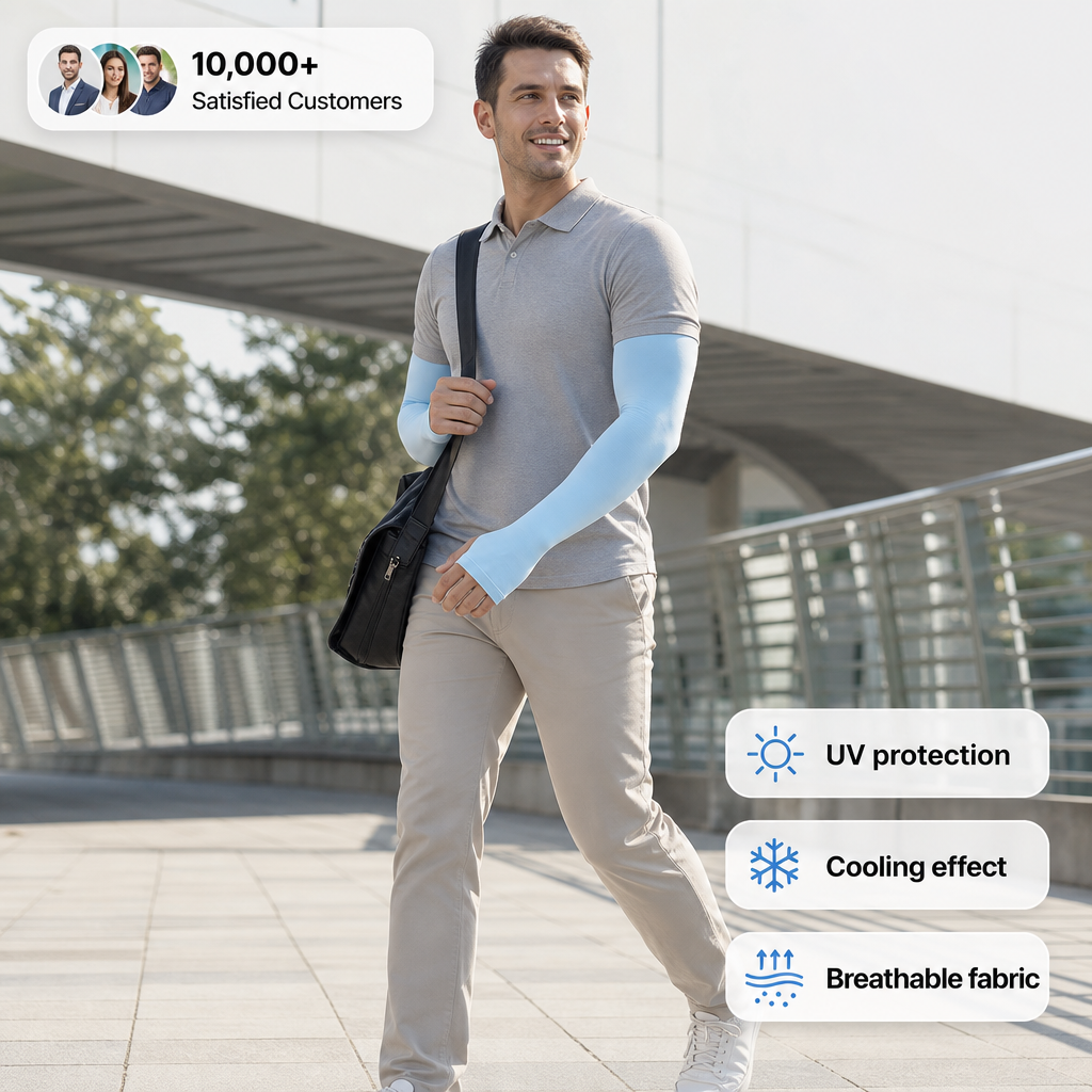 The Viral Cooling UV Shield Sports Arm Sleeves